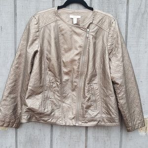 Womans size xl gold shimmery jacket.